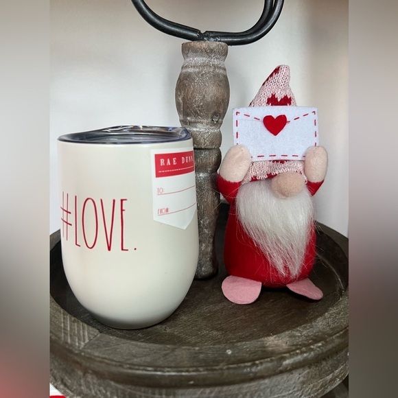 NEW Rae Dunn #LOVE Coffee/Tea Metal Cup and HeartSign - Picture 1 of 3